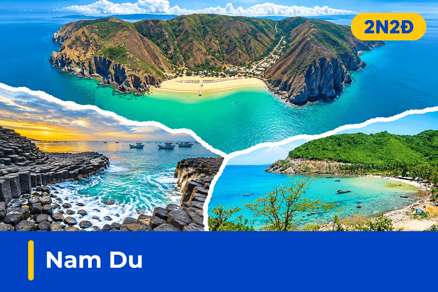 Tour đảo Nam Du 2N2Đ | Bãi Đá Trắng, Hòn Mấu
