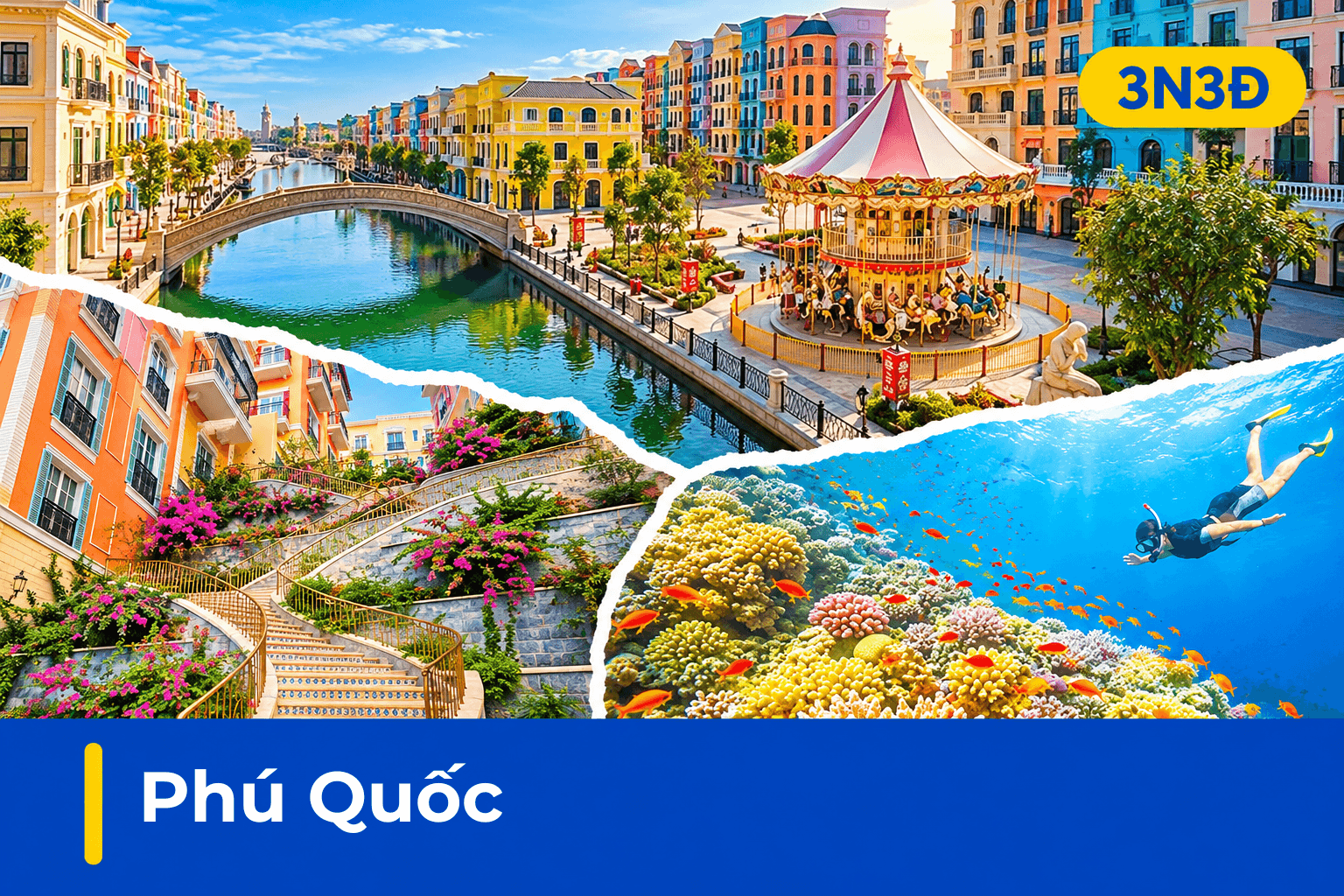 Tour Phú Quốc 3N3Đ đi tàu từ Hà Tiên | Grand World