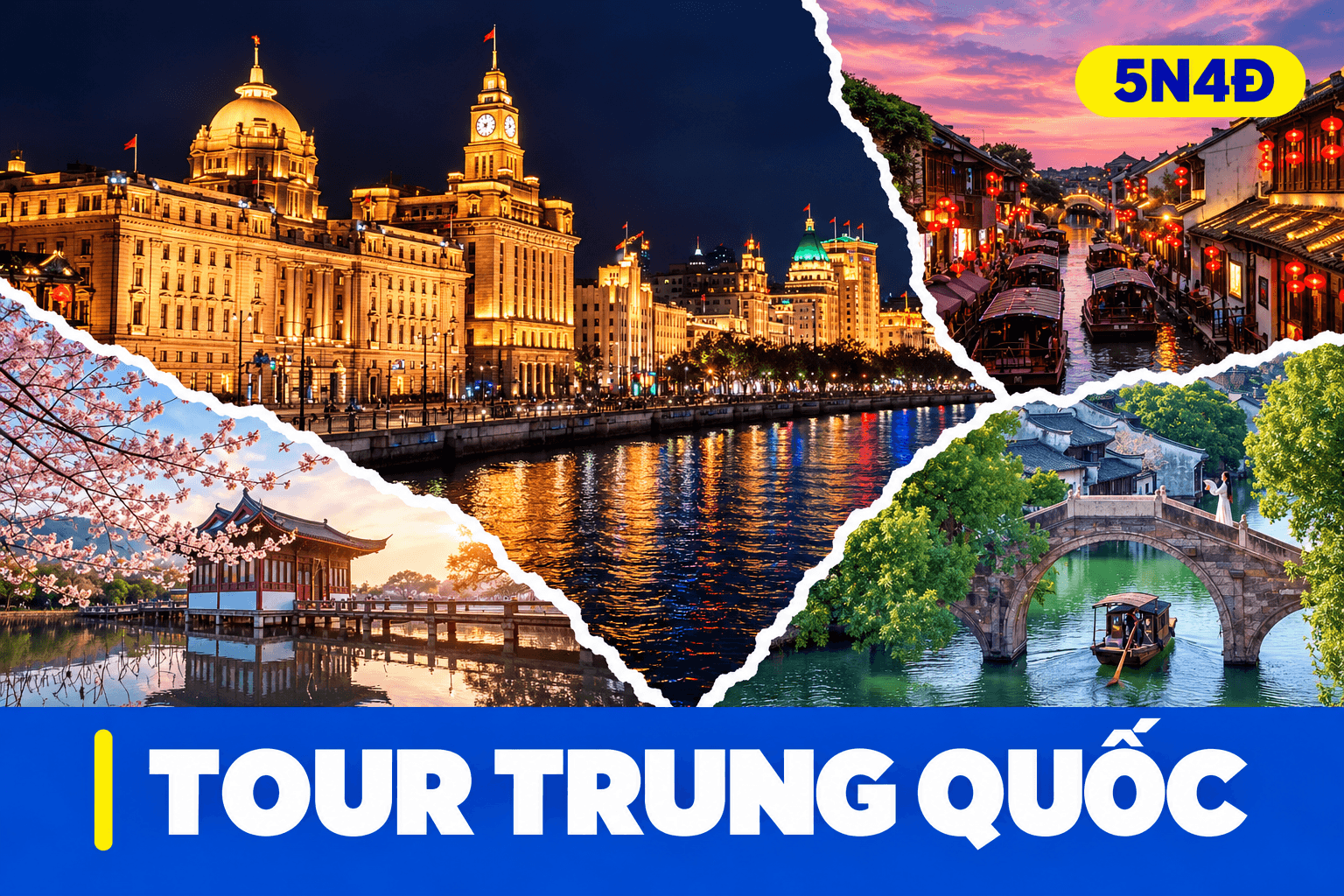 Thượng Hải - Tô Châu - Hàng Châu - Ô Trấn